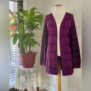 Catherines 3XL Long Sleeve Purple Cardigan